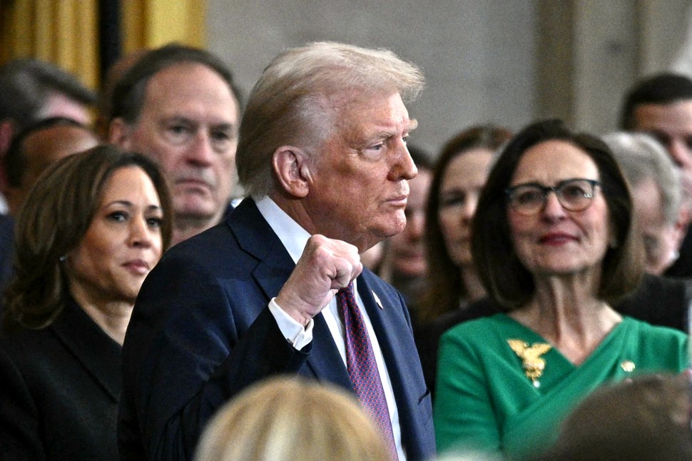 President Donald Trump during inaugural speech