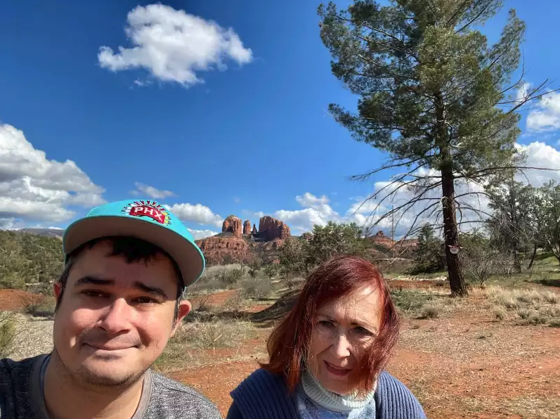 Ravi Coutinho and his mother
