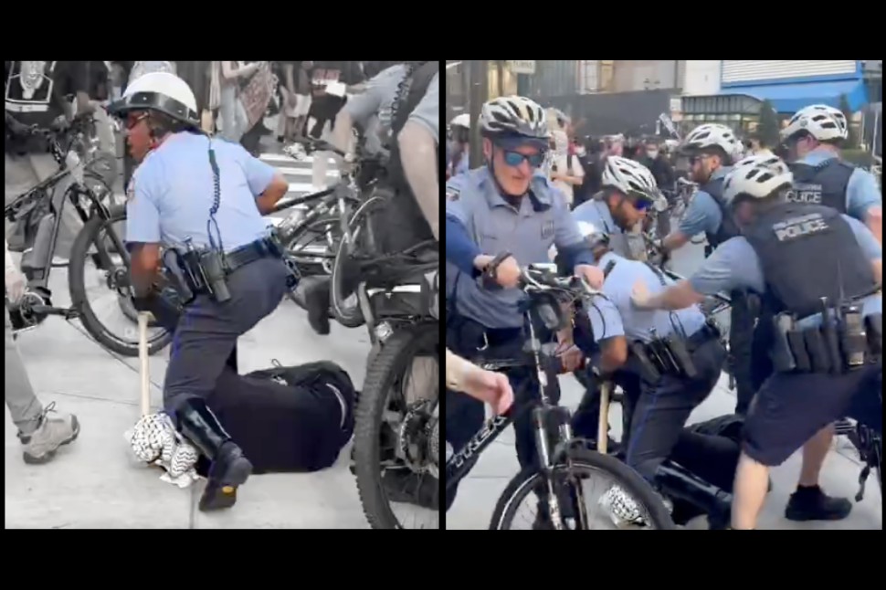 Philadelphia Police Caught on Camera Kneeling on ICE Protester's Neck