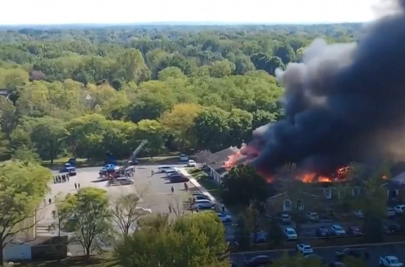 church on fire